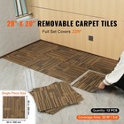 Uimoso Carpet Tile Flooring Set  12 Pieces  20 x20   Mixed Brown With Padding