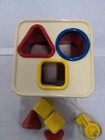 Vintage Ambi Toys Shape Sorting Cube Baby Education Toy Key Red Blue Holland