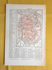 1890 Original Vintage City Map Danzig Poland C10-1