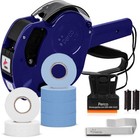 Price Gun Labeling Kit - 1-line With 2 White   4 Blue Rolls  Clip   Ink Rollers