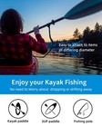 Oceanbroad Kayak Paddle Leash With D-ring Stretchable 4-7ft  1 Pcs   Black
