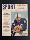Johnny Unitas On Cover   Sport Magazine  december 1960   no Label  Colts-hof