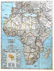     1990-12 December Africa Animals Threatened National Geographic Map - A1