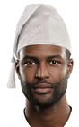 White Embroidered African Hand Woven Aso Oke Hat With Tassels