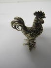 Small Miniature Solid Brass Rooster Figurine 1 3 4  Free Shipping
