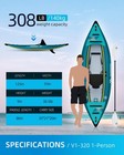 V1-320 Inflatable Sit-in Kayak For Adults With Paddle  Kayak Seat  Pedal  Han   