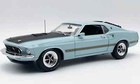 Acme A1801885 1 18 1969 Ford Mustang 428 Cobra Jet Mach 1  aztec Aqua Blue 