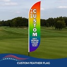 Custom Feather Flag 11 5ft Swooper Banner W photo Logo Text   Pole Option