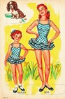 Vintage Uncut 1955 Six Sisters Six   Sweet 16 Paper Dolls   1 Top Reproduction