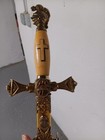 Antique Masonic Ceremonial Sword   Scabbard Named M c  Lilley Knights Templar