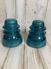 Vintage Hemingray - 42 Clear Aqua Glass Telegraph Insulator Sdp Pre-1935  Lot-2