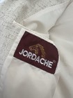 Vintage Mens Jordache Ivory Linen Blend Blazer 42r Suit Coat Jacket Shoulder Pad