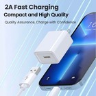 Usb Wall Charger Block Fast Charging Cable For Iphone 14 13 12 11 Xr Xs Se 8 7 6