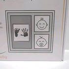 Clay Baby Handprint   Footprint Picture Frame Kit For Newborn W wood Frame Gift