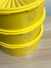 Vintage 8  Tupperware Yellow 1204  various  Vg Condition Set Of 3 - Read