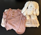 New Caden Lane Baby Girl Welcome Gift Set  Gown  Hat  Luxe Blanket  Bunny  Pink