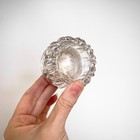 Antique R Wallace Sons Sterling Silver Cut Glass Victorian Vanity Jar Carnations