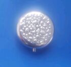 Vintage Silver Tone Christian Theme Pill Box  