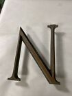 Vtg Or Antique Letter N - Building Marquee Sign Beautiful Cast Bronze Brass