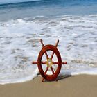 Pirate Steering Wheel Wall Decor Handmade Ships Brass Wooden Nautical Antique