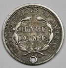 1843 Seated Liberty Half Dimes   Xf Detail   Holed    204323
