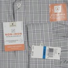 Van Heusen Men s Dress Shirt Gray Plaid Xl 17-17 5 Non-iron Stretch New