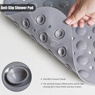 Non Slip Bathtub Shower Mat  Extra Long Bath Mat For Tub  40x16 Grey