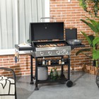 4 Burner Propane Gas Grill With Side Burner  Outdoor Barbeque