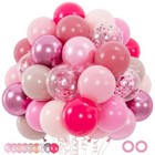 100pcs Balloons Kit - 12 Inch Assorted Metallic Pearl Pastel Blush Pink