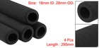 4pack Foam Grip Tubing Handle Grips 18mm Id 5mm Wall Thick 295mm Black