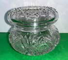 Antique Abp Cut Glass Powder Jar  Antique Cut Glass Vanity Jar  Vintage Lidded