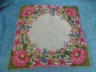 Vintage Floral Scallop Handkerchief Hankie  3