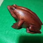 Hand Carved Wooden Crocking Frog