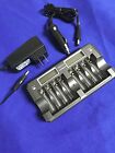 Hitech 8 Bank 1 8 aa aaa Nimh Smart Quick Charger discharge W lcd Display ul ce 