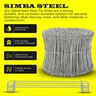 Double Loop Wire Ties 8 Inch 1000pc 17 Gauge Galvanized Rebar Simbasteel