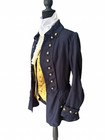 Colonial 18th Century Navy Blue Buttoned Dress Coat  Larp  Theater Costume