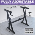 Piano Keyboard Stand - Z Style Adjustable And Portable Heavy Duty Music Stand   