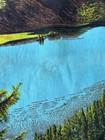 Vintage Tapestry Fabric Wall Hanging 60s Retro Mountain Lake Forest Home Decor