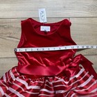 The Childrens Place Girls Sleeveless Striped Holiday Dress Size Small 5 6 Red