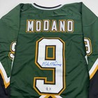 Autographed signed Mike Modano 99 Cup Dallas Dark Green Jersey Beckett Bas Coa