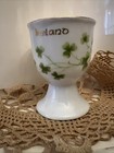 Vintage Ceramic Ireland Shamrock Souvenir Egg Cup  trinket     