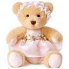 Teddy Bear Stuffed Animal small Soft Plush Toy In Dress With Cute White