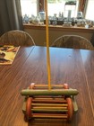 Vintage Playskool Wooden Push pull Toy With Marbles 1950s With Handle
