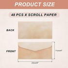48 Packs Envelopes Vintage Aged Paper Golden Yellow-9 X 4 Inch