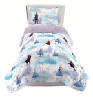 Disney Frozen  frost  Kids 2pc Reversible Twin full Comforter Set-w152185539094