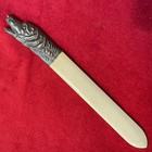 Russian Vintage Silver Letter Opener Dog Head Handle 875 Silver  Dated 1940