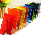 10 Sheets Bright Variety Transparent Textured Stained Glass Sheets Pack  4 X 6