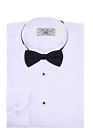 Boltini Italy Men   s Premium Tuxedo Wingtip Collar Dress Shirt With Bow Tie