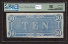 1864  10 T-68 Confederate States Of America Note - Pmg 63 Epq