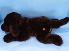 Fao Schwarz Black Lab Puppy Dog Plush Stuffed Animal Toy 14  Laying